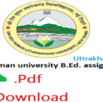 Sridev suman B.Ed. Assignment PDF download ✅ Free