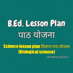 B.Ed. science lesson plan hindi english pdf download